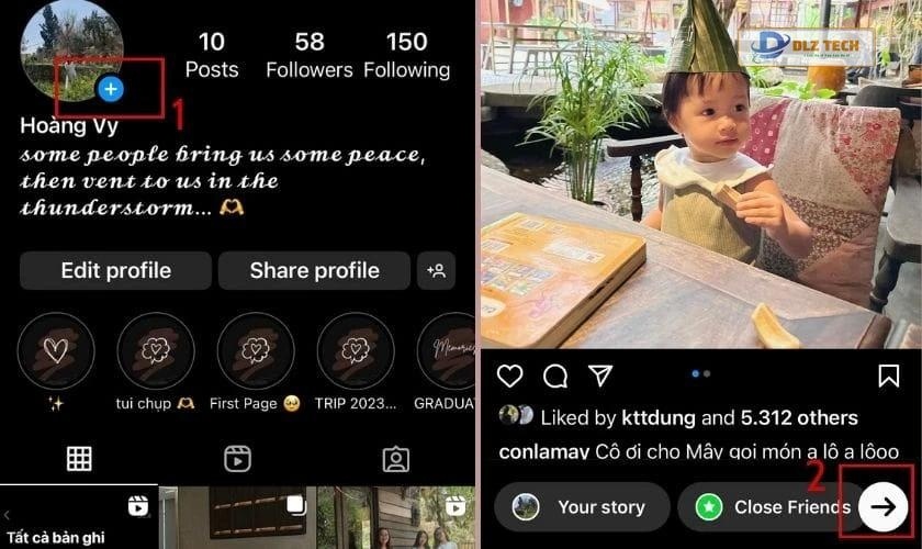 Cách chia sẻ story từ Instagram sang Facebook