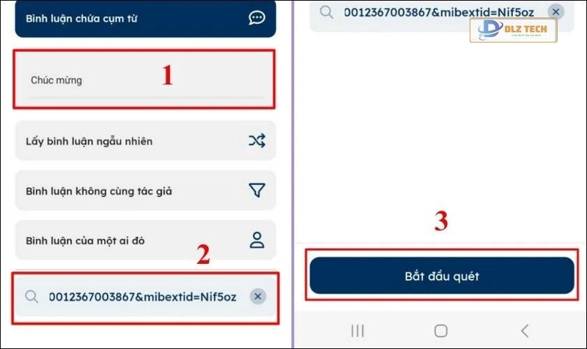 Nhập cụm từ bạn muốn quét