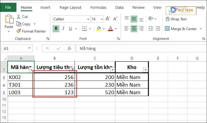 dữ liệu là số trong khoảng