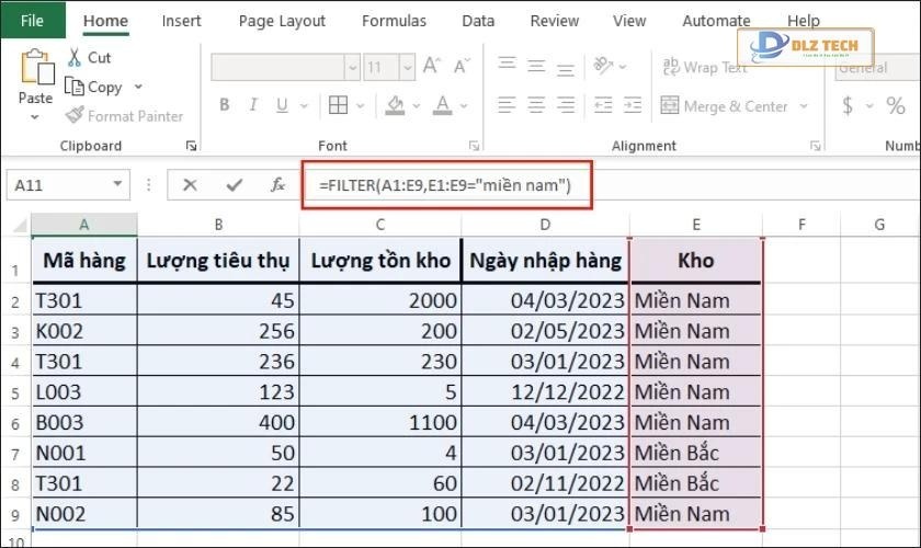 hàm lọc dữ liệu điều kiện trong Excel