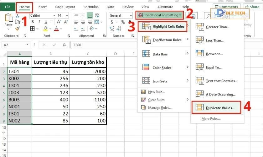 cách filter dữ liệu trùng trong bảng tính
