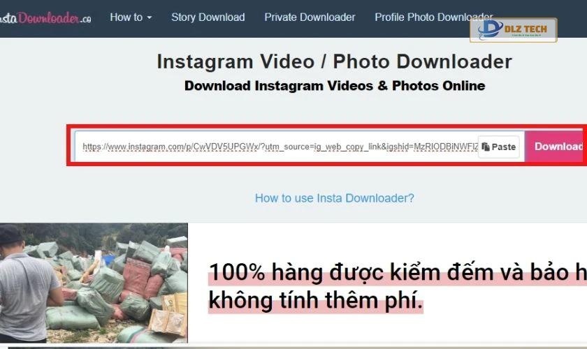 Truy cập vào 1 trang web thứ 3 để tải ảnh về