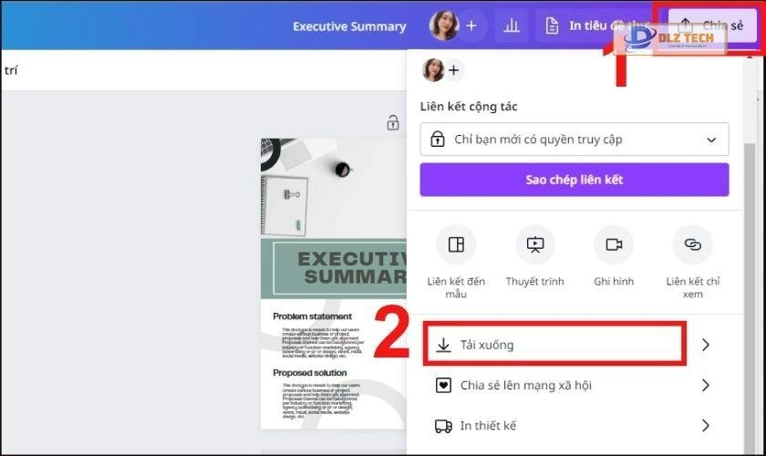 Cách lưu ảnh trên máy tính từ Canva