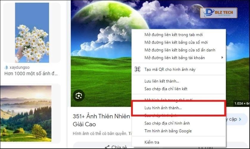 Cách lưu hình ảnh trên Google về máy tính
