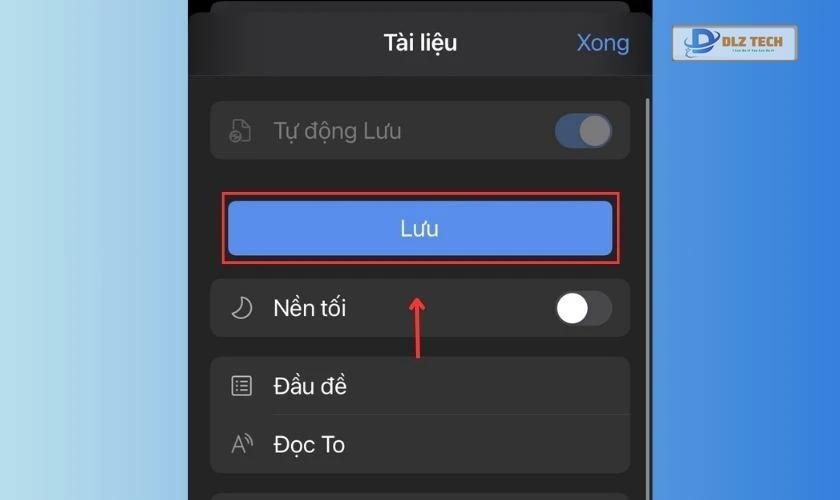 Hoàn tất tải tài liệu dạng Word về điện thoại