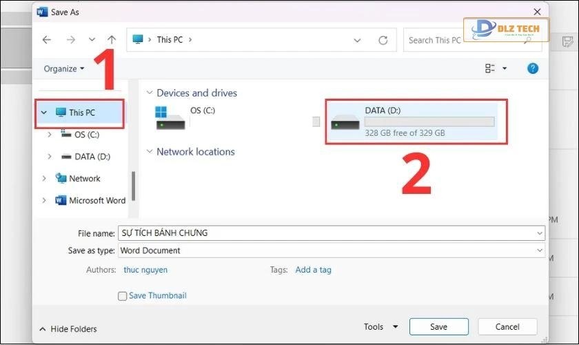 Mở tài liệu mới từ ổ D trên laptop