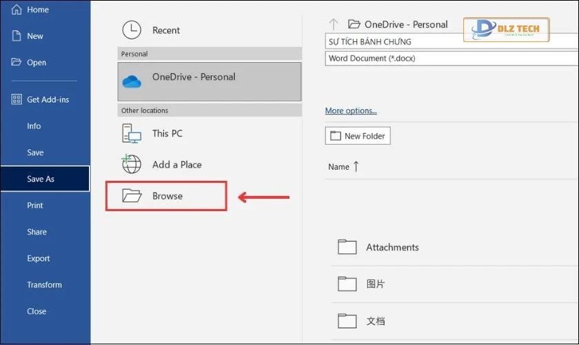 Lưu file Word bằng phím tắt