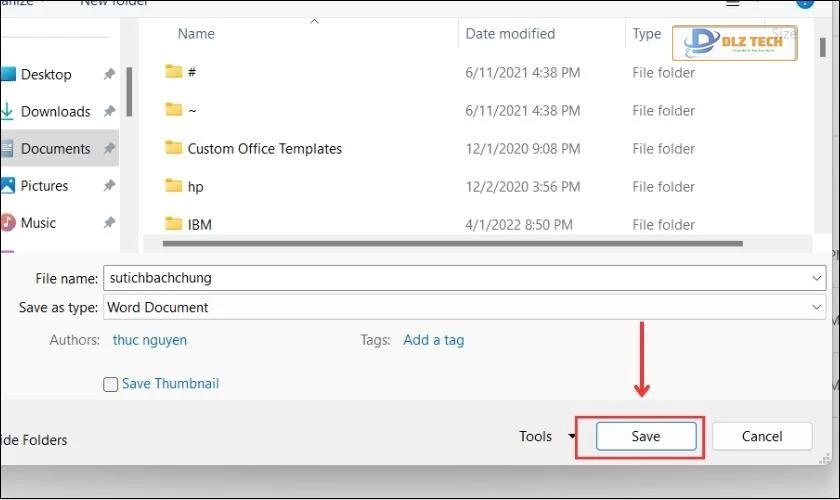 Dùng phím tắt để lưu tài liệu Word trong máy