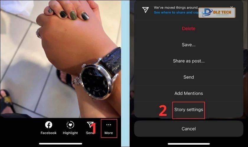 Cách lưu trữ tin trên Instagram khi chưa đủ 24h vào Kho lưu trữ