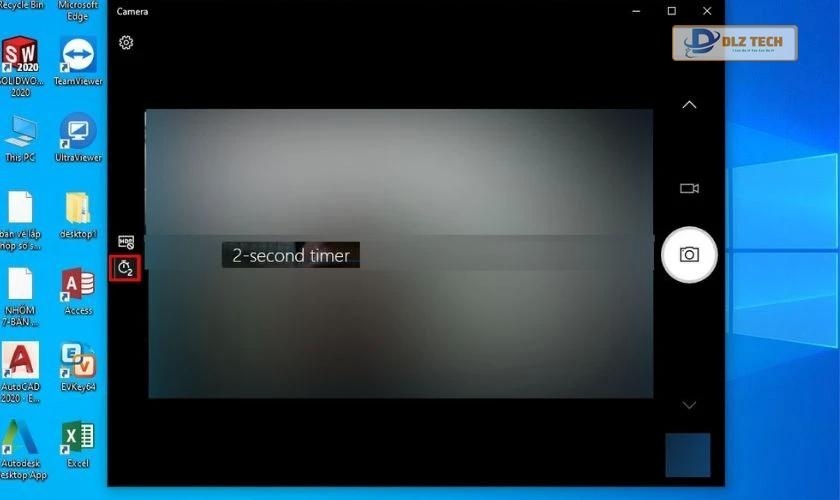 Cách mở camera hẹn giờ chụp ảnh trên laptop win 10
