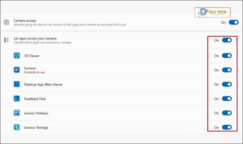 Cách mở/tắt quyền truy cập camera trên laptop khi gọi video