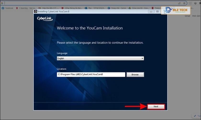 Chọn thư mục cài đặt rồi nhấn vào Next