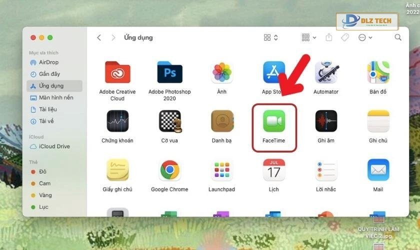 Bạn chọn ứng dụng FaceTime