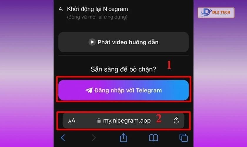 Truy cập vào Nicegram