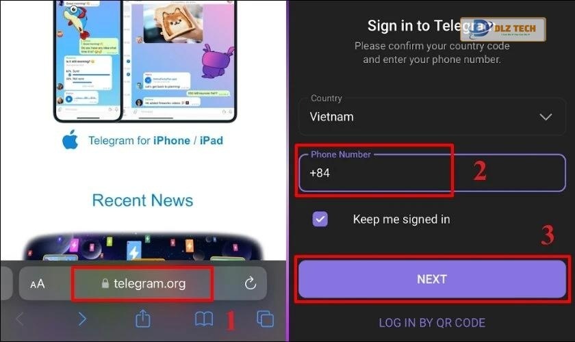 Mở nhóm Telegram đã chặn qua trang web