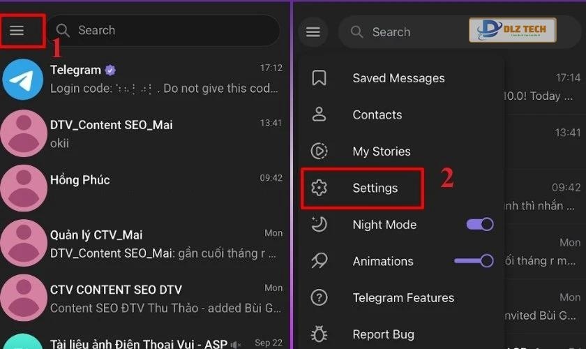 Chọn Settings trong trình duyệt