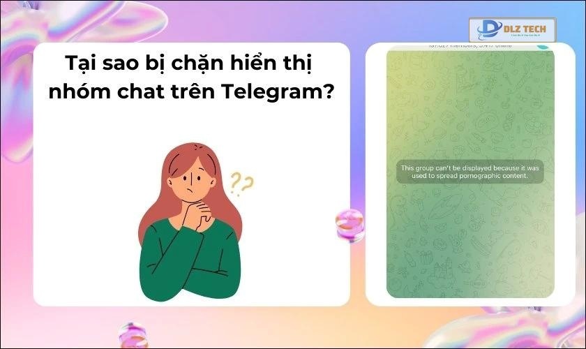 Cần mở chặn hiển thị nhóm chat Telegram