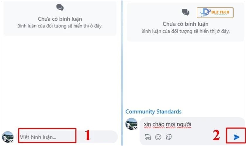 Tiến hành soạn nội dung bình luận vào khung Viết bình luận