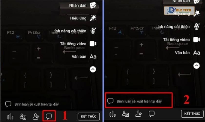 Tiến hành nhập bình luận