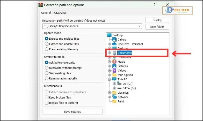 Mở thư mục đặt file cần nén trên Desktop