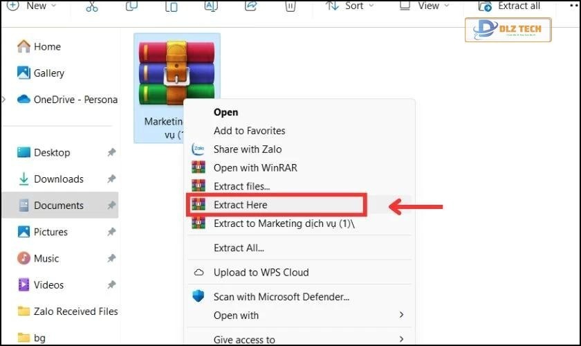 Giải nén file RAR trực tiếp trên máy tính 