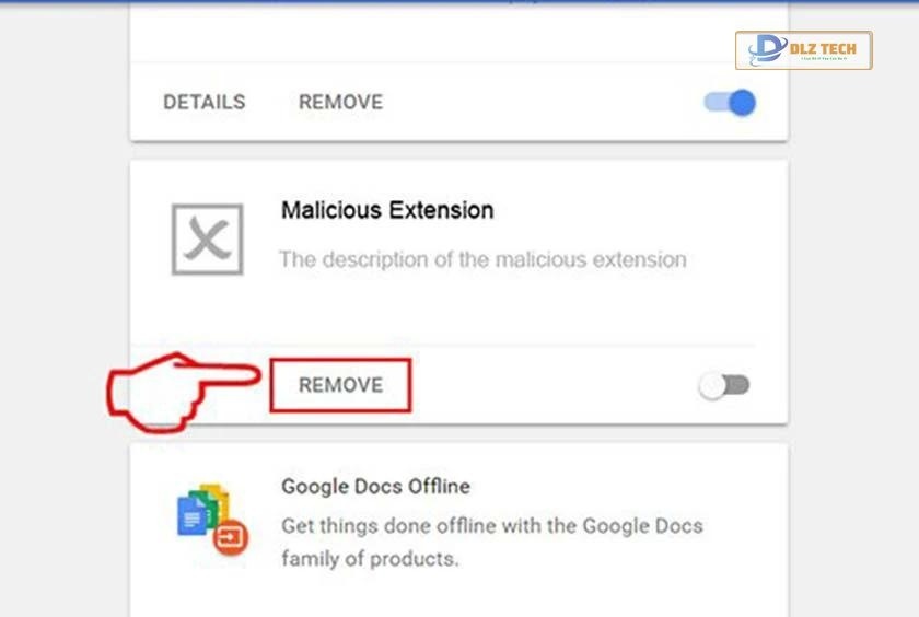 Gỡ bỏ tiện ích mở rộng