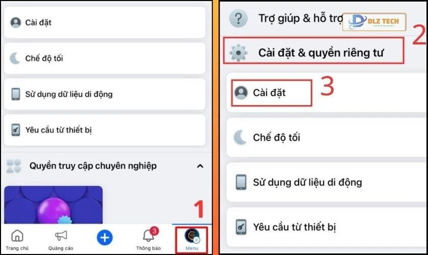 Xóa bộ nhớ đệm trực tiếp trên ứng dụng Facebook