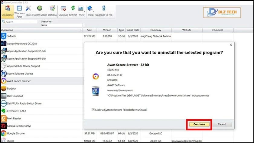 Sử dụng phần mềm Revo Uninstaller