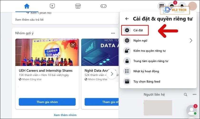 Cách gỡ Gmail trên Facebook bằng máy tính