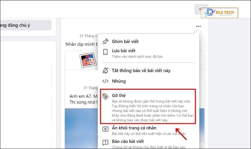 Cách gỡ bỏ gắn thẻ khi được bạn bè tag tên trên Facebook