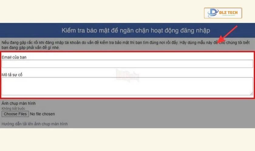 Báo cáo sự cố với nhóm Facebook