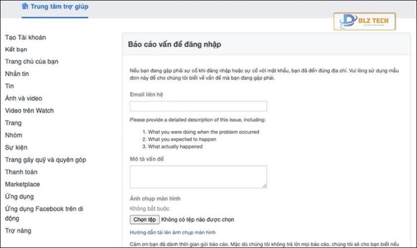 Gửi biểu mẫu yêu cầu xem xét