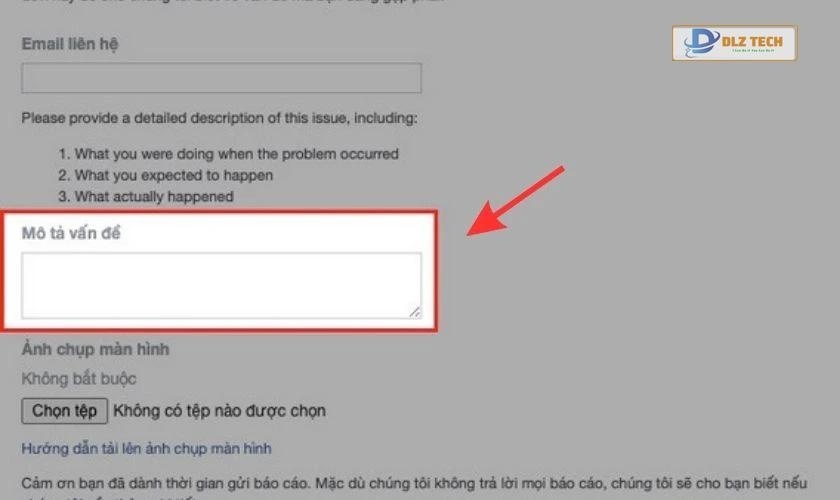 Mô tả vấn đề