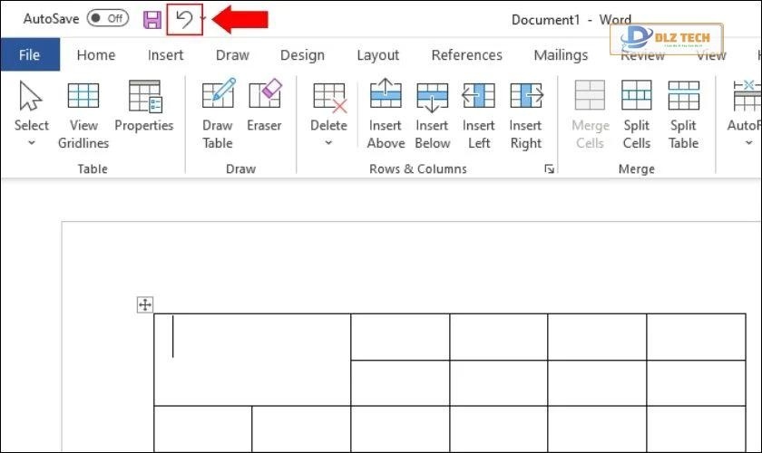 cách bỏ gộp ô trong word
