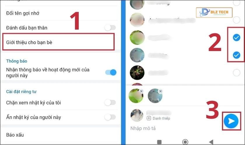 Nhấn chọn Giới thiệu bạn bè