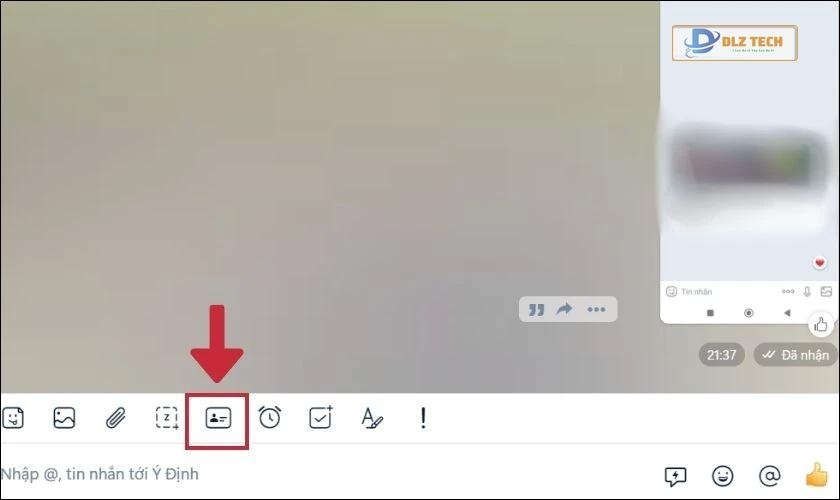 Cách gửi danh thiếp Zalo trên máy tính