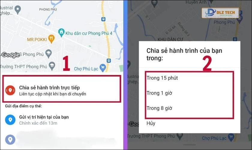 Cách chia sẻ vị trí của mình qua Zalo trên Android