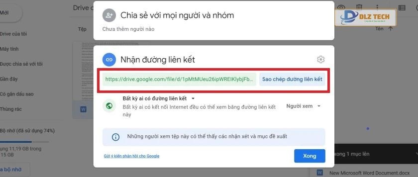 Cách gửi file lớn hơn 25 MB