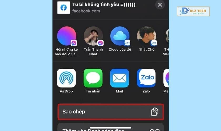 gửi đường link bài viết facebook cho người khác