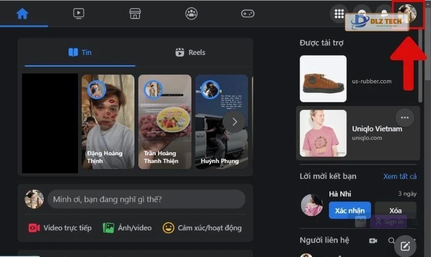 cách gửi đường link facebook cá nhân trên máy tính