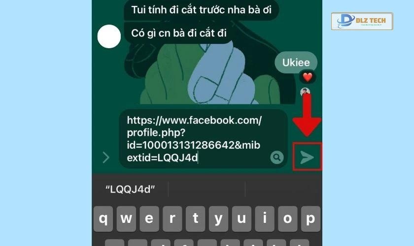 giữ liên kết trang cá nhân qua messenger