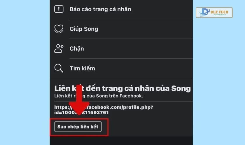 cách gửi liên kết trang cá nhân của người khác