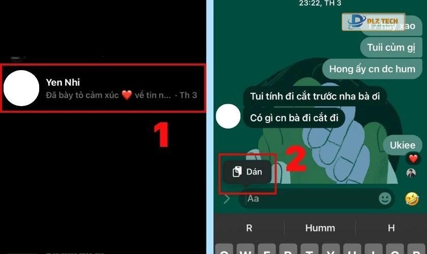 gửi liên kết trang cá nhân người khác qua messenger