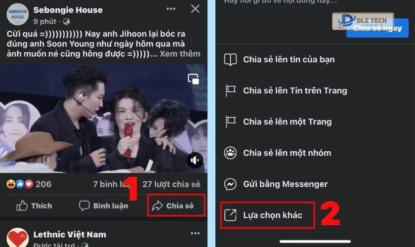 cách gửi đường link bài viết facebook cho người khác
