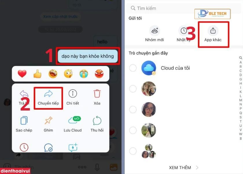 cách gửi tin nhắn hàng loạt trên zalo