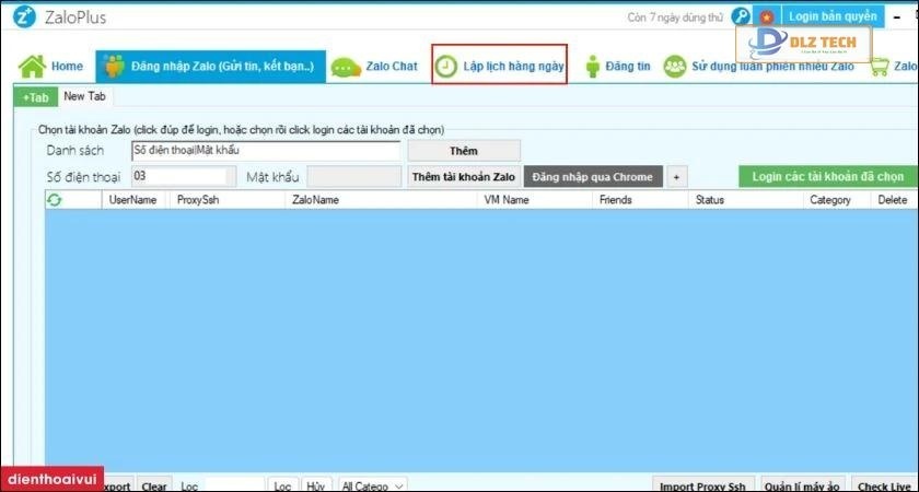 hẹn giờ gửi tin nhắn zalo