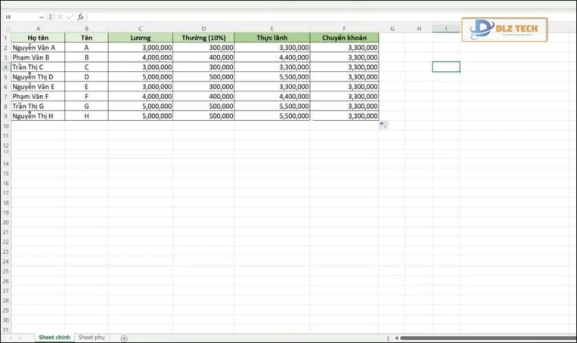 Hiển thị thanh công cụ trong Excel