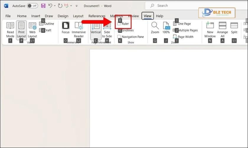 Nhấn tổ hợp phím Alt W và bấm phím R