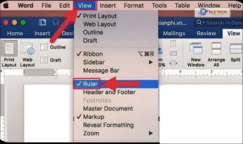 Cách bật thước trên thanh menu của Macbook