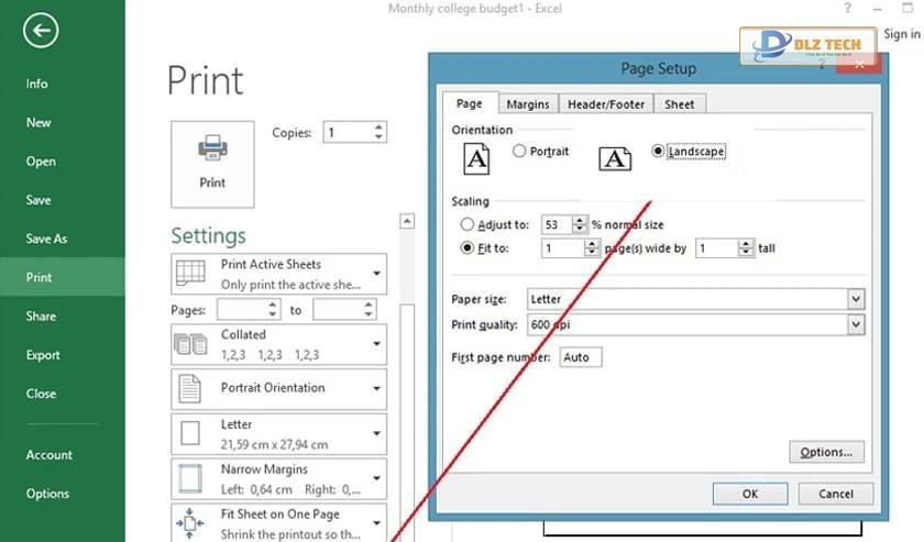 Cách in 2 mặt giấy trong Excel 2007, 2010, 2016